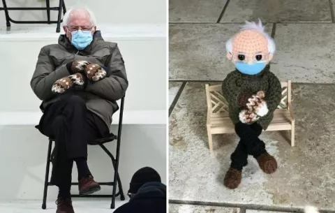 Un muñeco inspirado en el senador Bernie Sanders recauda más de 40,000 dólares para ONG