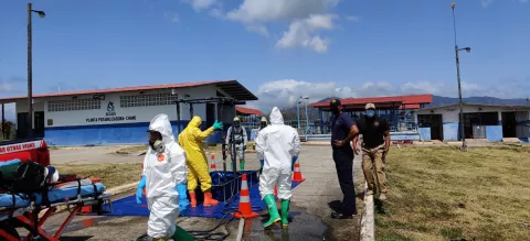 Controlan escape de gas cloro en planta potabilizadora del Idaan en Chame