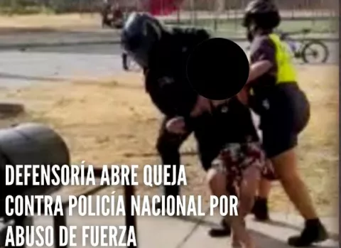 Defensoría del Pueblo abre queja contra la Policía Nacional por abuso de fuerza contra un menor 