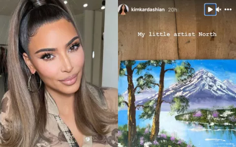 Kim Kardashian defiende a North sobre las especulaciones acerca de la autoría de una pintura