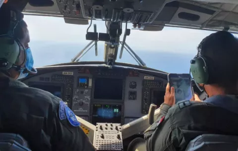 Buscan a unidad del Senan que cayó al mar en la bahía de Parita