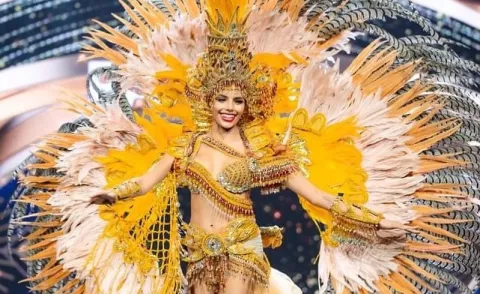 'Zaracundé', traje típico que lució Angie Keith en el Miss Grand Internacional, está en el Top 10 de la competencia 