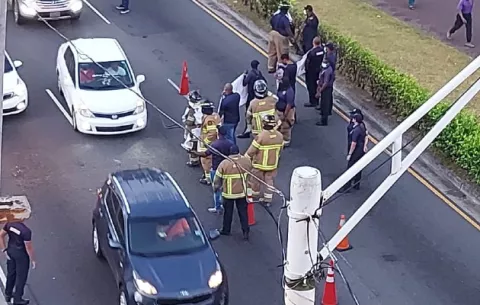 Realizan dos protestas la mañana de hoy en las calles de Colón