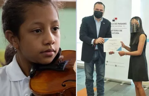 Cristina de Gracia, violinista panameña, recibió el 'Galardón Joven Intérprete 2020'