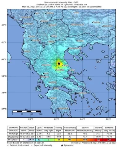 Un terremoto de magnitud 6 sacude Grecia y deja tres heridos por ahora