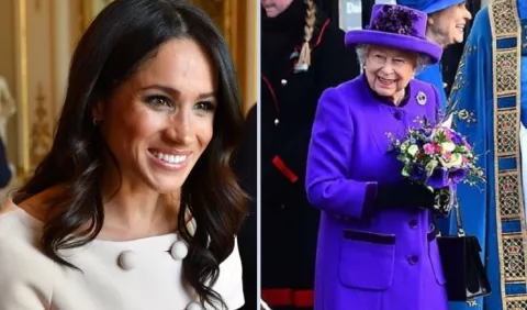 Revista Charlie Hebdo causa revuelo al dibujar a la reina Isabel II ahogando con su rodilla a Meghan Markle 