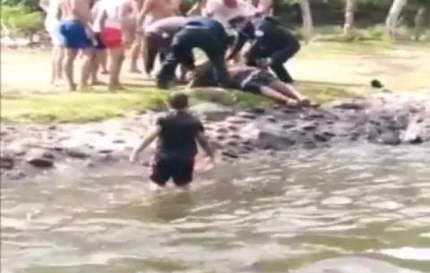 Joven bañista se salva de morir ahogado en el Caño de Dolega, Chiriquí