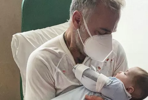 Gianluca Vacchi comentó que su hija fue operada por paladar hendido