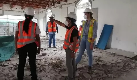 Avanzan trabajos en el Museo Reina Torres de Araúz