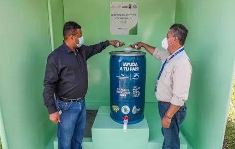Se instalarán 10 tanques de 55 galones para reciclar aceite de cocina usado