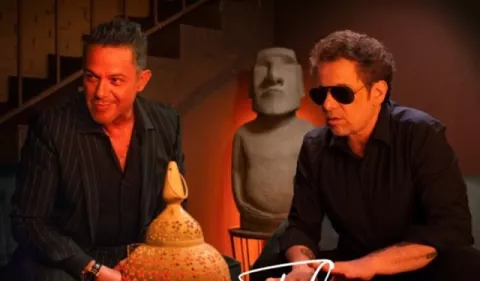 Alejandro Sanz y Andrés Calamaro presentan 'Flaca'