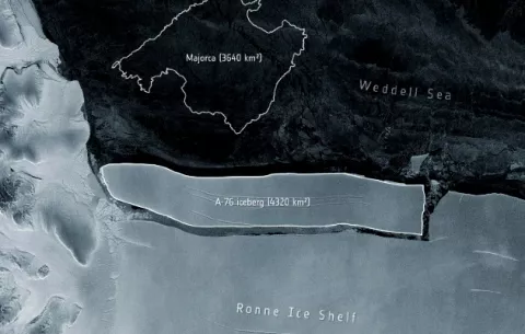 El iceberg más grande del mundo se desprende de la Antártida