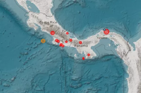 Reportan sismo de 5.1 grados de magnitud con epicentro en Santa Isabel, Colón
