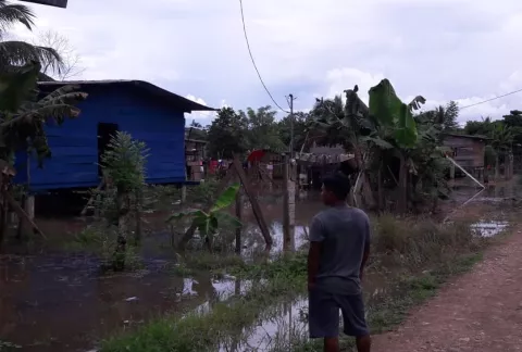 Varias comunidades de la provincia de Darién inundadas, tras salirse de su cauce el río Tuira