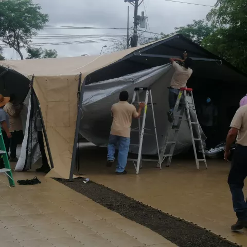 Instalan hospital de campaña en Chiriquí ante posible tercera ola de la covid-19