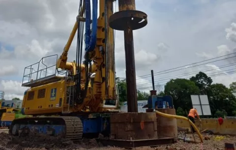 Metro de Panamá inicia primera prueba de carga de pilotes de la Línea 3