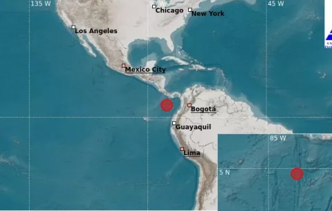 Sismo de magnitud 5.5 sacude este martes el sur de Panamá