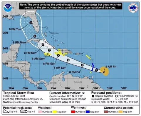 Cuba se prepara para el huracán Elsa en su peor rebrote de la covid-19