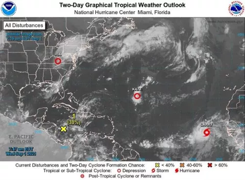 Nueva tormenta tropical Larry será huracán para el jueves o viernes