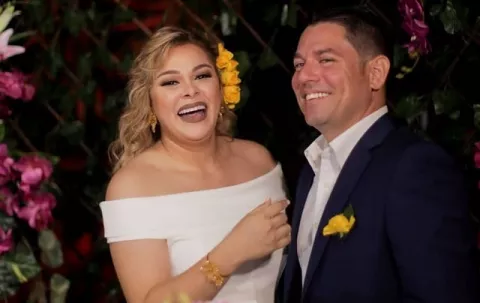 Margarita Henríquez y Jorge Luis Bustavino se casaron por lo civil