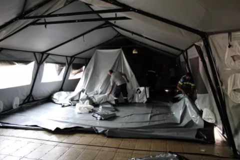 Desmontan hospital campaña donado por Estados Unidos que fue instalado en David 