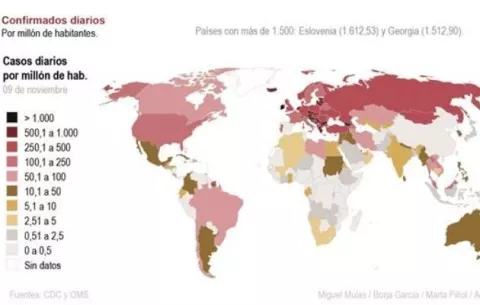 La OMS teme medio millón más de muertos en Europa hasta febrero por la covid-19