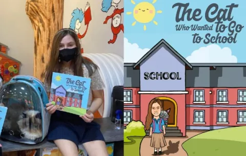 “The cat who wanted to go to school”, el libro de Isabella Margarita