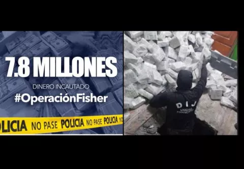 'Operación Fisher': Incautan 7.8 millones de dólares ; Policía continúa contando