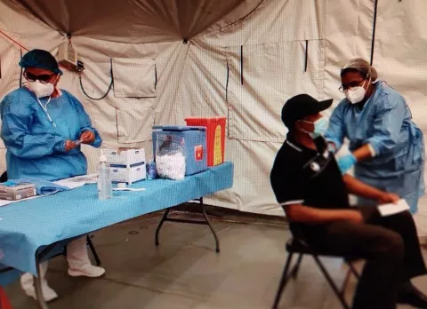 Hospital de Campaña en La Chorrera es utilizado como centro de vacunación