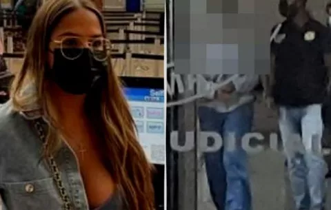 Esposada y con el rostro tapado llega Teresina Vigil al SPA para audiencia de garantías