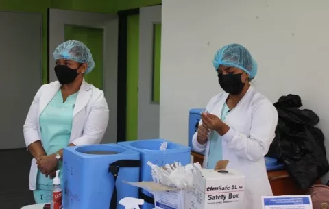 Adultos mayores contagiados de la covid-19, en el asilo San Juan de Dios en Santiago de Veraguas