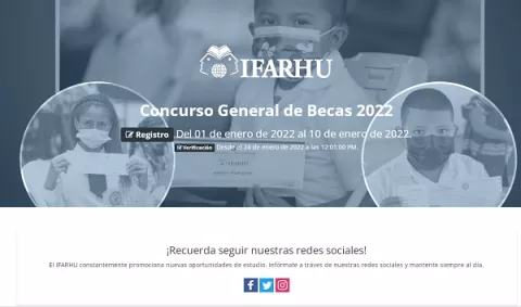 Ifarhu abre concurso de becas. Busca aquí el enlace para llenar el formulario