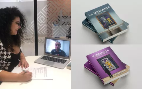Laisy Montenegro, escritora y abogada, firma contrato con el grupo editorial Sin Fronteras 