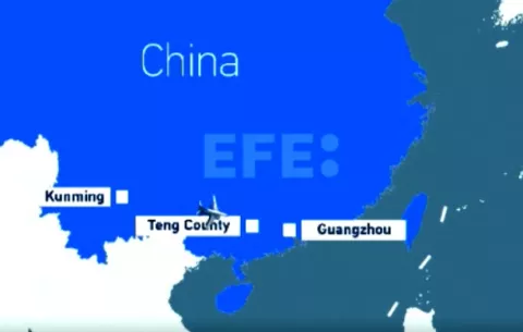 Avión con 132 personas a bordo se estrella en el sur de China