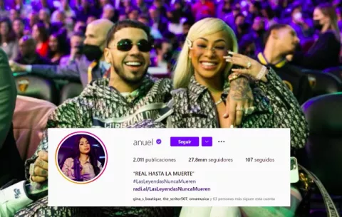 Anuel AA genera comentarios tras cambiar su foto de perfil por una de Yailin en Instagram