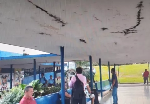 Comienzan trabajos de demolición de marquesina en la entrada del colegio de Ocú 