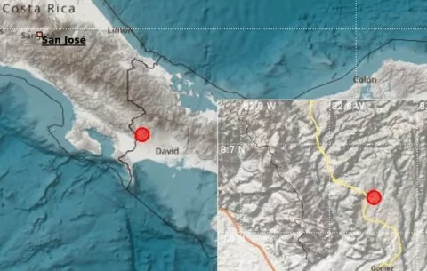 Sismo de 4.7 remece Chiriquí, Bocas del Toro y la comarca Ngäbe Buglé