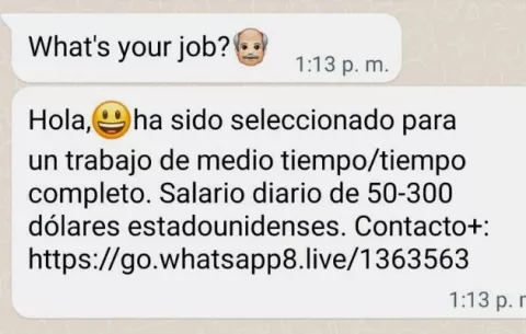 ¡Atención! Mitradel alerta sobre cadenas de wasap con sospechosas ofertas de empleos
