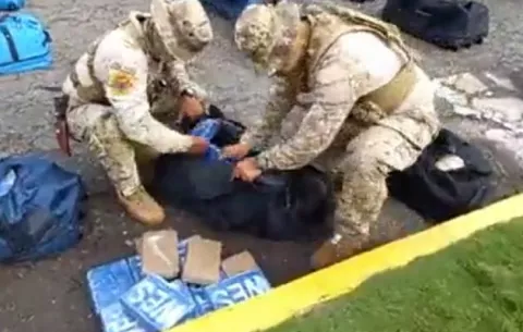 Incautan millonario cargamento de droga en un contenedor en Colón