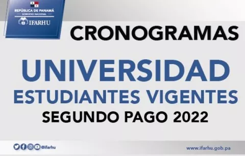 Ifarhu agendan segundo pago 2022 para estudiantes universitarios