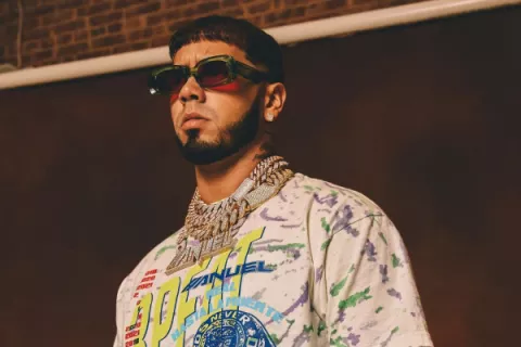 Anuel AA arremete contra una seguidora que le lanzó una botella: 'La tonta de la peluca azul'