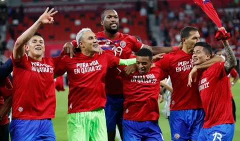 Costa Rica festeja clasificación a Catar 2022
