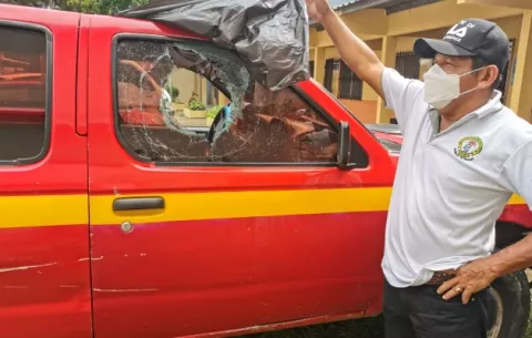 Delincuentes desvalijaron único vehículo del municipio de Cañazas, en la provincia de Veraguas