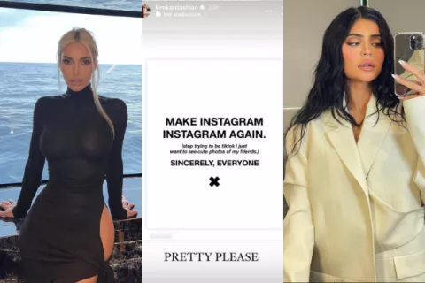 Kim Kardashian y Kylie Jenner se unen a la campaña que pide que Instagram deje de parecerse a TikTok