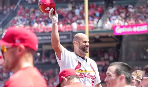 Albert Pujols con un 'grand slam' en las Grandes Ligas