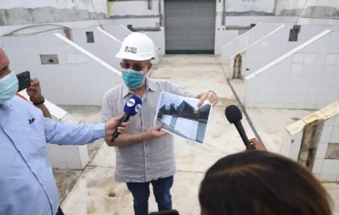 Alcalde Fábrega inspeccionó los avances de la construcción del Mercado de Pacora