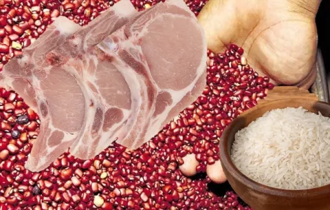 ¿Cuánto cuesta preparar un plato de arroz con frijoles y chuleta de cerdo si compra en el IMA?