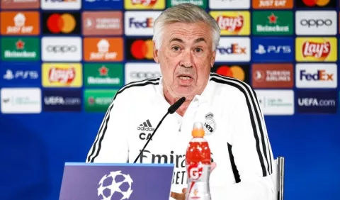 Carlos Ancelotti y su petición, luego de vencer al Leipzig en la Champions