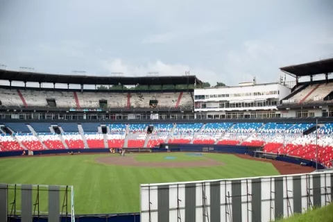 Estadio Rod Carew, trabajos avanzan en un 60% en su primera fase