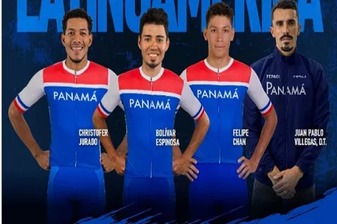Christofer Jurado, Bolívar Espinosa y Felipe Chan en el Mundial de Ciclismo en Australia